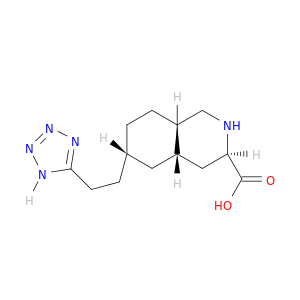 3-Isoquinolinecarboxylicacid, decahydro-6-[2-(1H-tetrazol-5-yl)ethyl]-, (3R,4aS,6S,8aS)- (9CI)