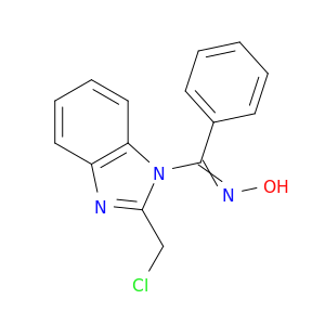 1H-Benzimidazole, 2-(chloromethyl)-1-[(hydroxyimino)phenylmethyl]-