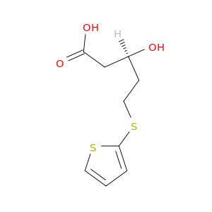 Pentanoic acid, 3-hydroxy-5-(2-thienylthio)-, (3R)-