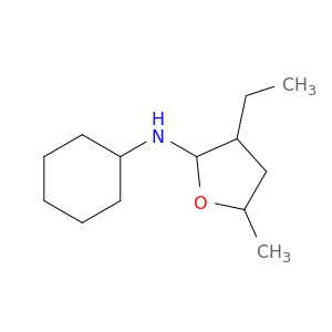 2-Furanamine, N-cyclohexyl-3-ethyltetrahydro-5-methyl-