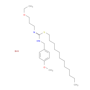 氨基甲酰甲酸,N'-(3-乙氧基丙基)-N-[(4-甲氧基苯基)甲基]-,十二烷基酯,氢溴酸盐(1：1)
