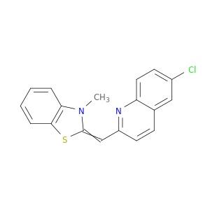 Quinoline, 6-chloro-2-[(3-methyl-2(3H)-benzothiazolylidene)methyl]-