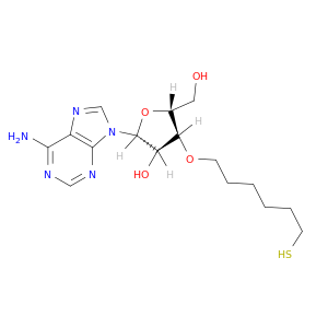 Adenosine, 3'-O-(6-mercaptohexyl)-