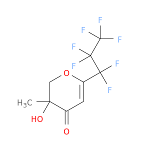 4H-Pyran-4-one, 6-(heptafluoropropyl)-2,3-dihydro-3-hydroxy-3-methyl-