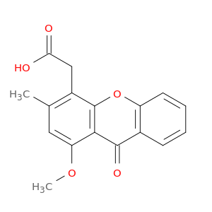 9H-Xanthene-4-acetic acid, 1-methoxy-3-methyl-9-oxo-
