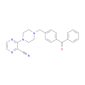 2-Pyrazinecarbonitrile, 3-[4-[(4-benzoylphenyl)methyl]-1-piperazinyl]-