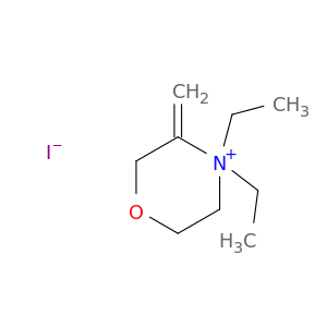 Morpholinium, 4,4-diethyl-3-methylene-, iodide