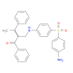 Chalcone, b-methyl-a-[(p-sulfanilylanilino)methyl]-(8CI)