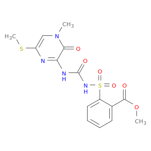 Benzoic acid,2-[[[[[3,4-dihydro-4-methyl-6-(methylthio)-3-oxo-2-pyrazinyl]amino]carbonyl]amino]sulfonyl]-,methyl ester