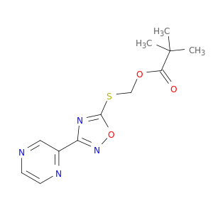 {[3-(pyrazin-2-yl)-1,2,4-oxadiazol-5-yl]sulfanyl}methyl 2,2-dimethylpropanoate