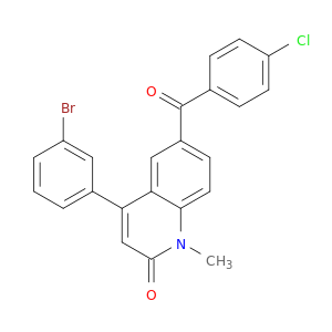 2(1H)-Quinolinone, 4-(3-bromophenyl)-6-(4-chlorobenzoyl)-1-methyl-