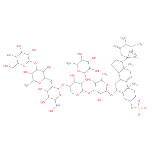 sodium 2-[6-[3,5-dihydroxy-2-[[17-(2-hydroxy-5,6-dimethyl-4-oxo-heptan-2-yl)-10,13-dimethyl-3-sulfonatooxy-2,3,4,5,6,7,8,12,14,15,16,17-dodecahydro-1H-cyclopenta[a]phenanthren-6-yl]oxy]-6-methyl-oxan-4-yl]oxy-4-hydroxy-5-(3,4,5-trihydroxy-6-methyl-oxan-2-