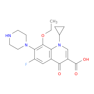 3-Quinolinecarboxylicacid, 1-cyclopropyl-8-ethoxy-6-fluoro-1,4-dihydro-4-oxo-7-(1-piperazinyl)-