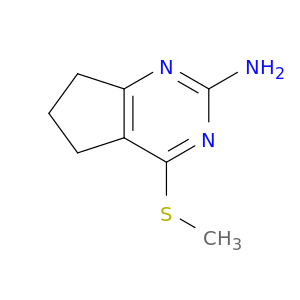 5H-Cyclopentapyrimidin-2-amine,6,7-dihydro-4-(methylthio)- (9CI)