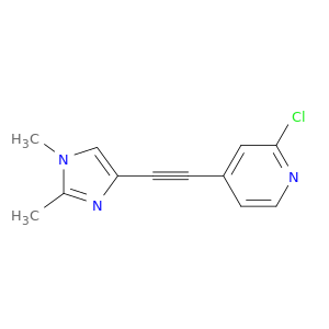 Pyridine, 2-chloro-4-[(1,2-dimethyl-1H-imidazol-4-yl)ethynyl]-