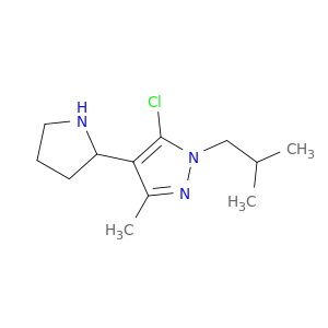 5-chloro-3-methyl-1-(2-methylpropyl)-4-(pyrrolidin-2-yl)-1H-pyrazole