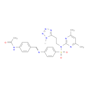 N-(4-(((4-(((4,6-DIMETHYL-PYRIMIDIN-2-YL)(2-(1H-TETRAZOL-5-YL)ETHYL)AMINO)SULFONYL)PHENYL)IMINO) METHYL)PHENYL)ACETAMIDE