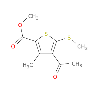 2-Thiophenecarboxylicacid, 4-acetyl-3-methyl-5-(methylthio)-, methyl ester