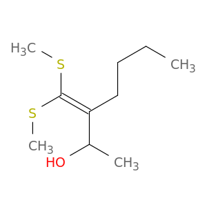 2-Heptanol, 3-[bis(methylthio)methylene]-