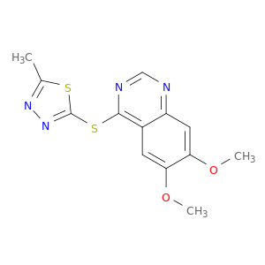 2-((6,7-二甲氧基喹唑啉-4-基)硫基)-5-甲基-1,3,4-噻二唑