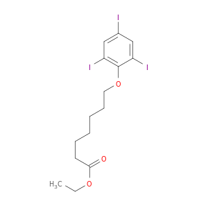 Heptanoic acid, 7-(2,4,6-triiodophenoxy)-, ethyl ester
