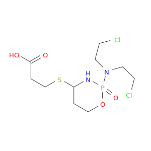 3-({2-[bis(2-chloroethyl)amino]-2-oxido-1,3,2-oxazaphosphinan-4-yl}sulfanyl)propanoic acid