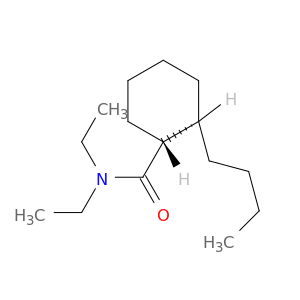 Cyclohexanecarboxamide, 2-butyl-N,N-diethyl-, trans-