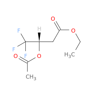 Butanoic acid, 3-(acetyloxy)-4,4,4-trifluoro-, ethyl ester, (S)-