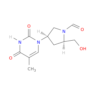 1-Pyrrolidinecarboxaldehyde,4-(3,4-dihydro-5-methyl-2,4-dioxo-1(2H)-pyrimidinyl)-2-(hydroxymethyl)-,(2R-cis)- (9CI)