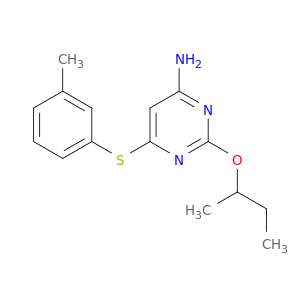 4-Pyrimidinamine,6-[(3-methylphenyl)thio]-2-(1-methylpropoxy)-