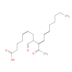 5,9,11-Heptadecatrienoicacid, 9-acetyl-8-formyl-