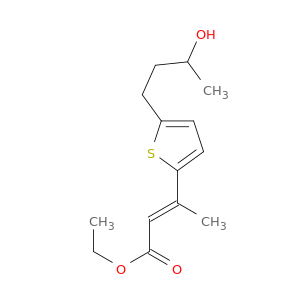 2-Butenoic acid, 3-[5-(3-hydroxybutyl)-2-thienyl]-, ethyl ester, (E)-