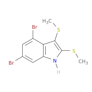 1H-Indole, 4,6-dibromo-2,3-bis(methylthio)-