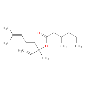Hexanoic acid, 3-methyl-, 1-ethenyl-1,5-dimethyl-4-hexenyl ester