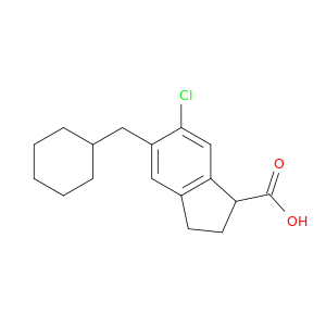 1H-Indene-1-carboxylic acid, 6-chloro-5-(cyclohexylmethyl)-2,3-dihydro-