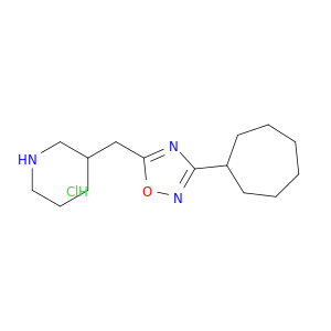 哌啶,3-[[(3-环庚基-1,2,4-恶二唑-5-基)甲基]-,盐酸盐(1：1)