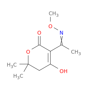 2H-Pyran-2-one,5,6-dihydro-4-hydroxy-3-[1-(methoxyimino)ethyl]-6,6-dimethyl-