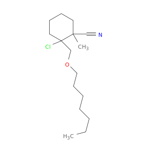 Cyclohexanecarbonitrile, chloro[(heptyloxy)methyl]methyl-