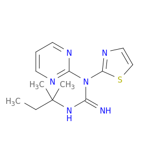 N-(1,1-DIMETHYLPROPYL)-N'-PYRIMIDIN-2-YL-N'-THIAZOL-2-YLGUANIDINE