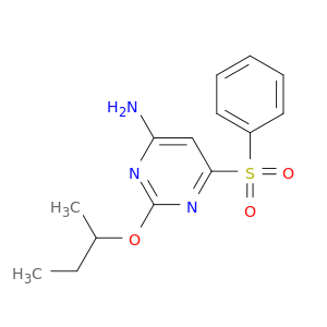 4-Pyrimidinamine,2-(1-methylpropoxy)-6-(phenylsulfonyl)-