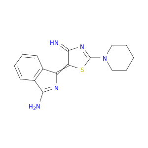1H-Isoindol-3-amine, 1-[4-imino-2-(1-piperidinyl)-5(4H)-thiazolylidene]-