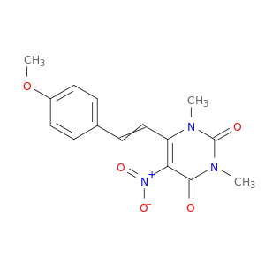 2,4(1H,3H)-Pyrimidinedione, 6-[2-(4-methoxyphenyl)ethenyl]-1,3-dimethyl-5-nitro-