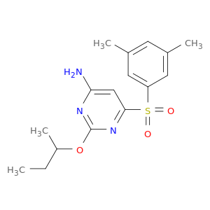 4-Pyrimidinamine,6-[(3,5-dimethylphenyl)sulfonyl]-2-(1-methylpropoxy)-