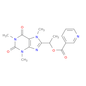 1-(2,3,6,7-TETRAHYDRO-1,3,7-TRIMETHYL-2,6-DIOXO-1H-PURIN-8-YL)ETHYL NICOTINATE