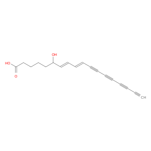 7,9-Octadecadiene-11,13,15,17-tetraynoicacid, 6-hydroxy-, (7E,9E)-