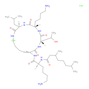 N-[(1S)-5-amino-1-[[(3R,6S,9S,12S)-6-(4-aminobutyl)-9-(1-hydroxyethyl)-3-(2-methylpropyl)-2,5,8,11-tetraoxo-1,4,7,10-tetrazacyclohexadec-12-yl]carbamoyl]pentyl]-3,7-dimethyl-octanamide dihydrochloride