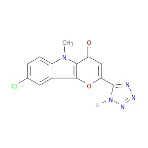 8-CHLORO-5-METHYL-2-(1H-TETRAZOL-5-YL)PYRANO[3,2-B]INDOL-4(5H)-ONE