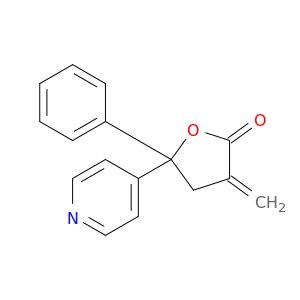2(3H)-Furanone, dihydro-3-methylene-5-phenyl-5-(4-pyridinyl)-