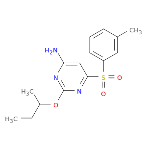 4-Pyrimidinamine,6-[(3-methylphenyl)sulfonyl]-2-(1-methylpropoxy)-