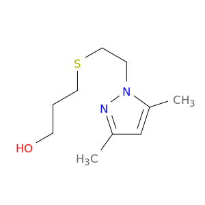 1-Propanol, 3-[[2-(3,5-dimethyl-1H-pyrazol-1-yl)ethyl]thio]-